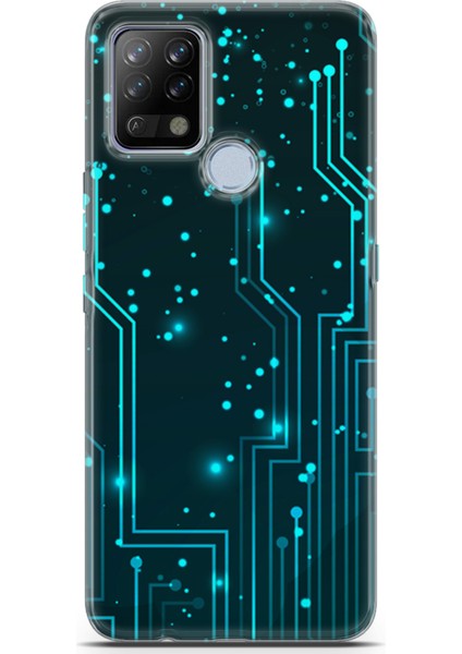 Tecno Pova Kılıf Uv Baskılı Abxbi 7 Desenli Devreler Tron