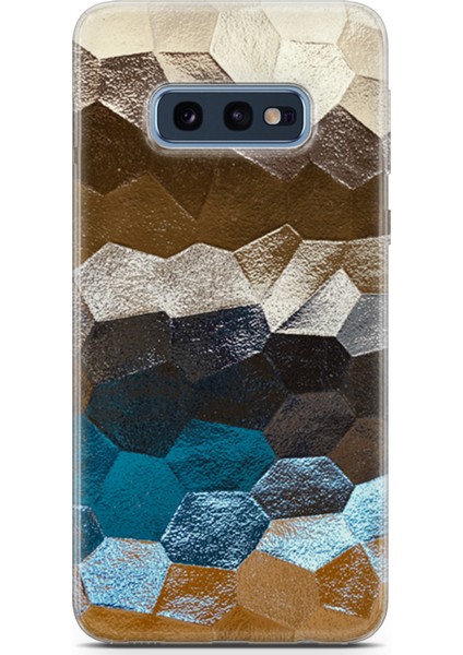 Samsung Galaxy S10E Kılıf Uv Baskılı Abxbi 8 Koruma Kılıfı Petek Renkler