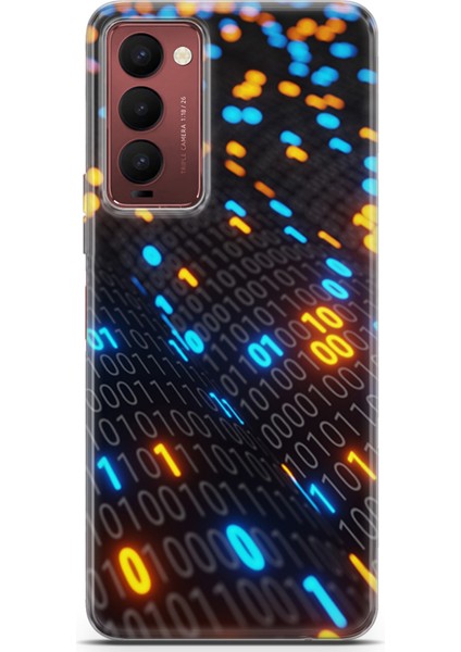 Tecno Camon 18 Kılıf Uv Baskılı Abxbi 5 Baskılı Binary Kod