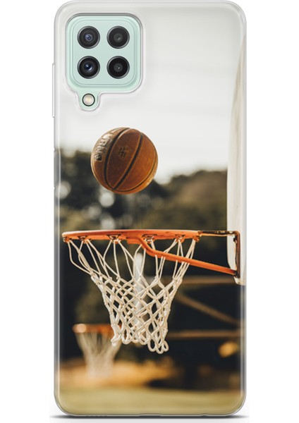 Samsung Galaxy M22 Kılıf Uv Baskılı Abxbi 9 Telefon Kabı Basket Top