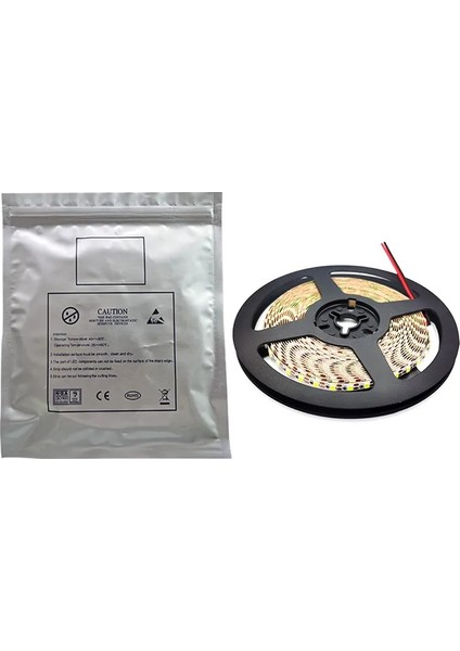 5 Volt 2835 120 Ledli 5 mm Şerit LED Beyaz 5 Metre