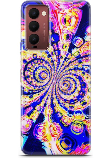 Tecno Camon 18 Kılıf Uv Baskılı Abxbi 1 Tasarım Renkli Hipnoz