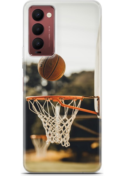 Tecno Camon 18 Kılıf Uv Baskılı Abxbi 9 Tasarım Basket Top
