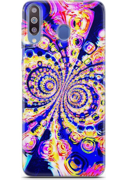 Samsung Galaxy M30 Kılıf Uv Baskılı Abxbi 1 Arka Kapak Renkli Hipnoz