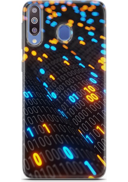 Samsung Galaxy M30 Kılıf Uv Baskılı Abxbi 5 Baskılı Binary Kod
