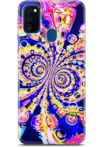 Samsung Galaxy M30S Kılıf Uv Baskılı Abxbi 1 Silikon Renkli Hipnoz