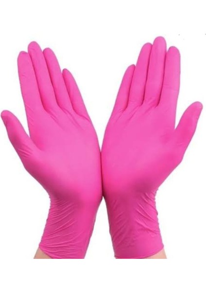 Pembe Pudrasız Nitril Eldiven 100 Lük_small modelleri