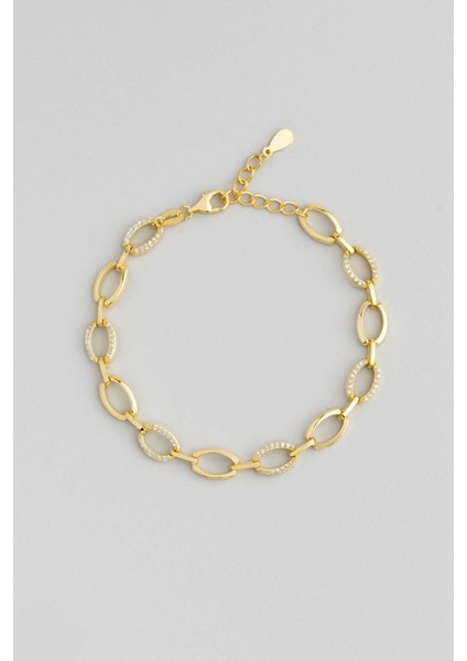 Klasik 18 Ayar 20 cm Gümüş Zincir Bileklik