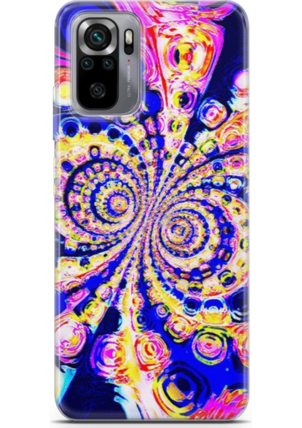 Xiaomi Redmi Note 10S Kılıf Uv Baskılı Abxbi 1 Darbe Emici Renkli Hipnoz