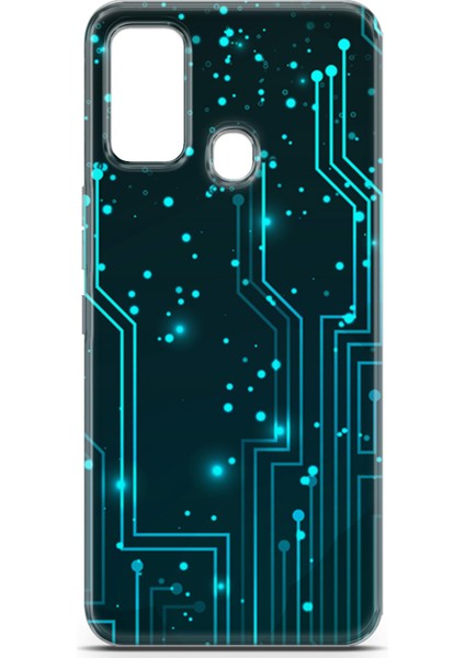 Tecno Spark 7t Kılıf Uv Baskılı Abxbi 7 Telefon Kabı Devreler Tron