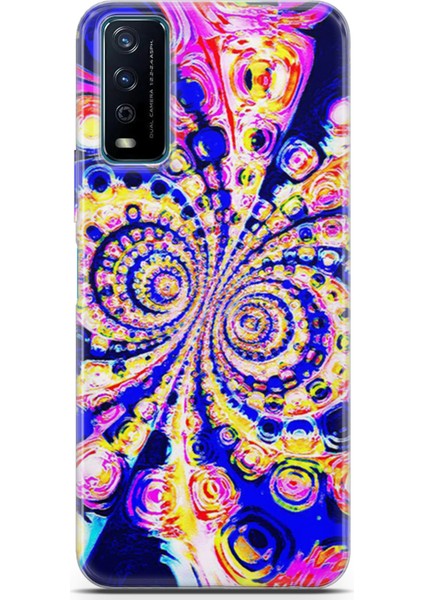 Vivo Y11S Kılıf Uv Baskılı Abxbi 1 Tasarım Renkli Hipnoz