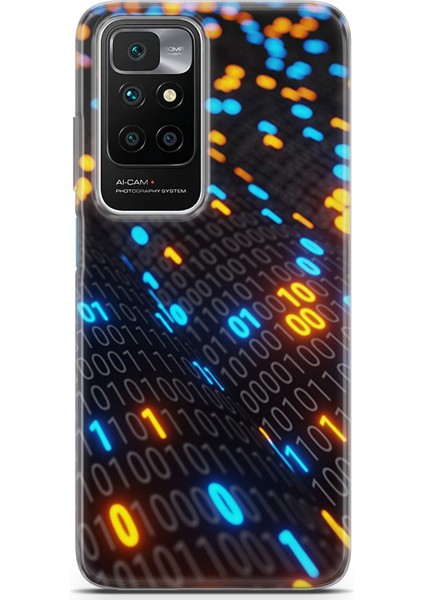 Xiaomi Redmi 10 Kılıf Uv Baskılı Abxbi 5 Kapak Binary Kod