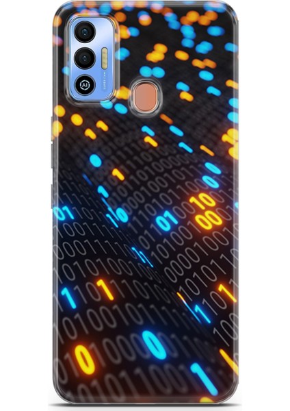 Tecno Spark 7t Kılıf Uv Baskılı Abxbi 5 Kapak Binary Kod