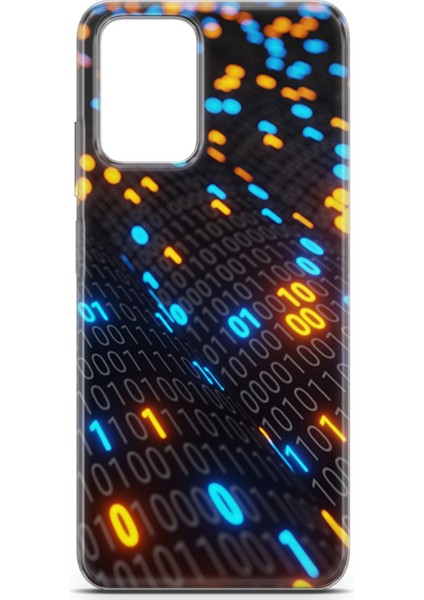 Xiaomi Redmi Note 10S Kılıf Uv Baskılı Abxbi 5 Darbe Emici Binary Kod