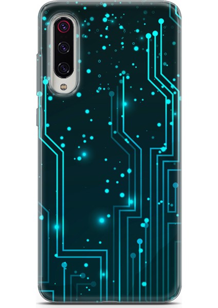 Xiaomi Mi 9 Pro Kılıf Uv Baskılı Abxbi 7 Desenli Devreler Tron