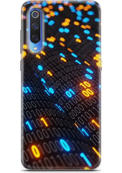 Xiaomi Mi 9 Kılıf Uv Baskılı Abxbi 5 Kapak Binary Kod