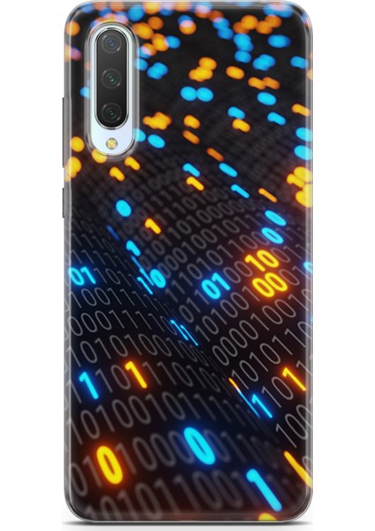 Xiaomi Mi 9 Lite Kılıf Uv Baskılı Abxbi 5 Arka Kapak Binary Kod
