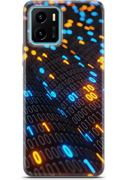Vivo Y15A Kılıf Uv Baskılı Abxbi 5 Darbe Emici Binary Kod
