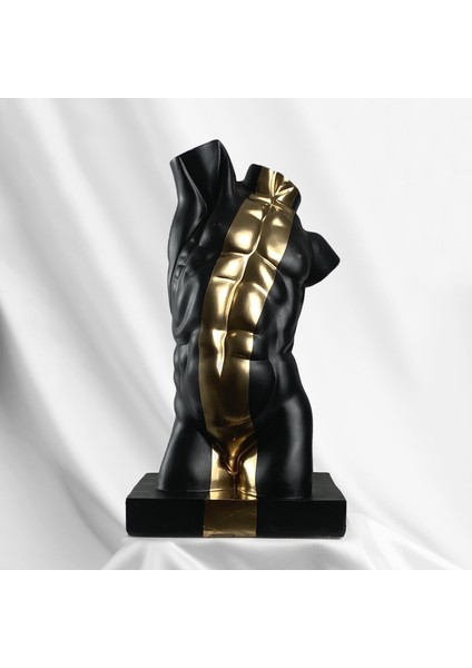 Torso "gold Line" Heykel, Büyük Boy Büst, Özel Tasarım Dekoratif Heykel, Torso
