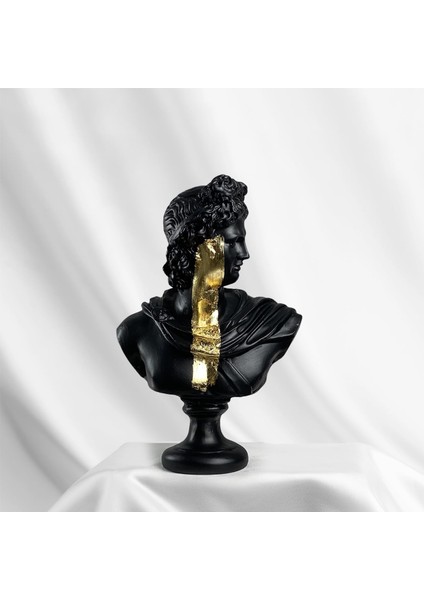 Apollo "gold Touch" Heykel, Büyük Boy Büst, Özel Tasarım Dekoratif Heykel, Apollo
