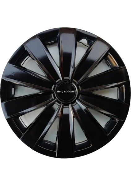 [kırılmaz] Fiat Fiorino Uyumlu 14 Inc Piano Black Siyah Jant Kapağı Seti 4 Adet