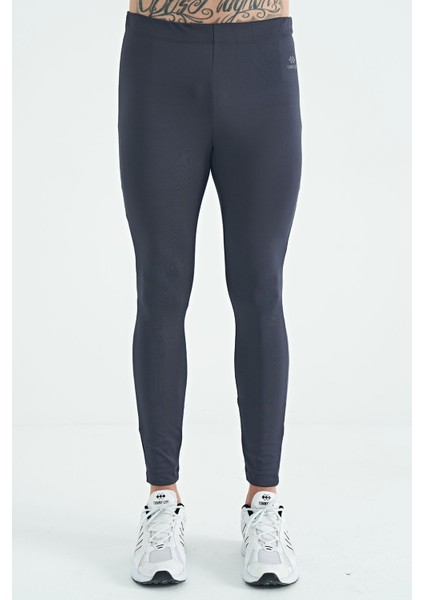 Antrasit Arka Bilek Baskı Detaylı Yüksek Bel Slim Fit Aktif Spor Erkek Tayt - 84988 fiyatları