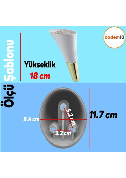 Clara Mobilya Kanepe Sehpa TV Ünitesi Baza Koltuk Ayağı Krem Gold Renk 18 cm (4 Adet) modelleri