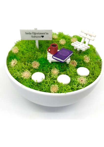 Kişiye Özel Öğretmenler Günü Hediyesi Teraryum - Güneşli Bahçeler Serisi