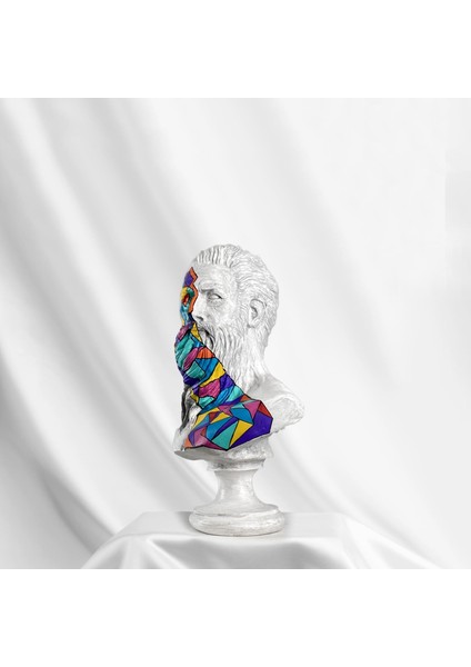 Poseidon "cubic" Heykel, Büyük Boy Büst, Özel Tasarım Dekoratif Heykel, Poseidoıb modelleri