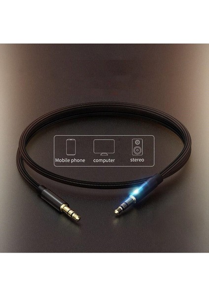 1m Aux To Aux 3.5mm Jack Girişli Yüksek Kalite Müzik ve Ses Aktarıcı Kablo Gümüş Gri fiyatları