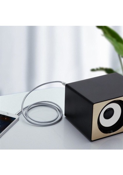 1m Aux To Aux 3.5mm Jack Girişli Yüksek Kalite Müzik ve Ses Aktarıcı Kablo Gümüş Gri modelleri