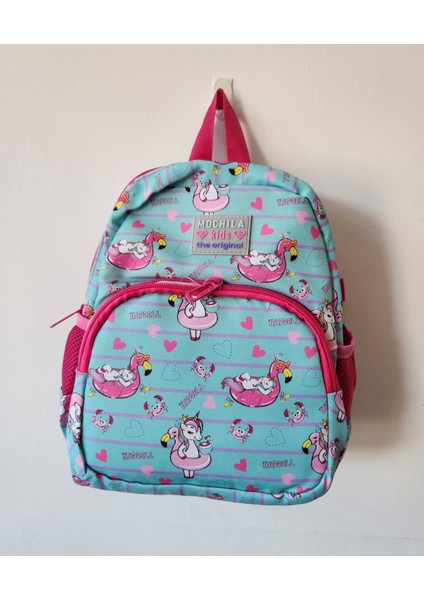 Unicorn Desenli Mint Yeşili Anaokulu Çantası