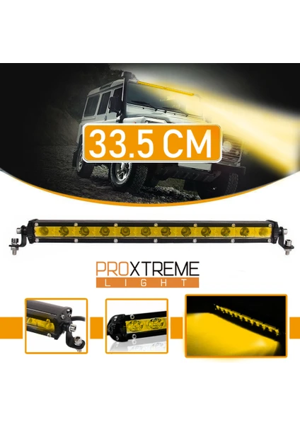 12 LED 36W Yayıcı Delici Tek Sıra Off Road LED Bar 33.5cm