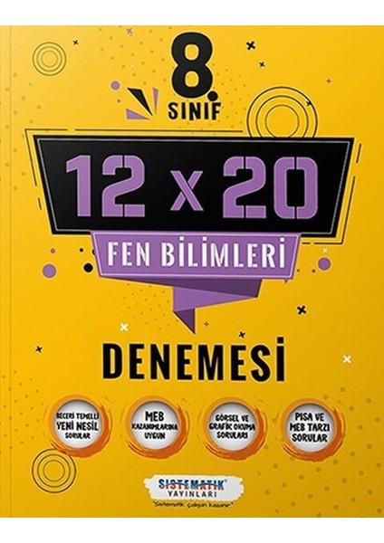 8. Sınıf Fen Bilimleri 12X20 Deneme