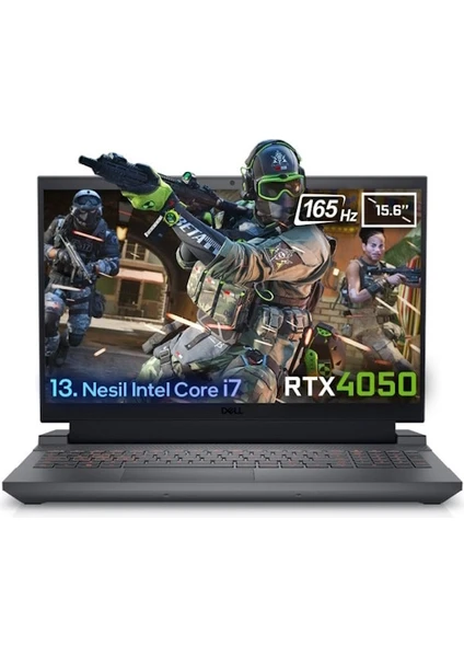 Gaming G15 5530 G155530010U Intel Core I7-13650HX 16GB DDR5 512GB SSD RTX4050 6GB 15.6inç 165Hz Full HD Ubuntu Gaming Laptop