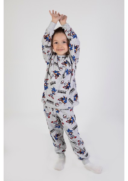 Harika Kids Erkek Çocuk Baskılı Ince Basic Pijama Takımı