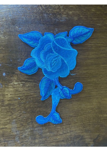 17X13 cm Ütü Ile Yapışan Nakış Işleme Çiçek Aplike Arma Yama