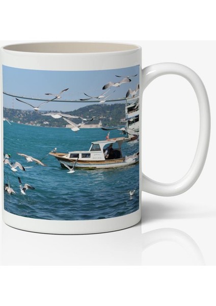 Deniz Manzara Baskılı Kupa Bardak Baskılı Kahve Kupa Bardak