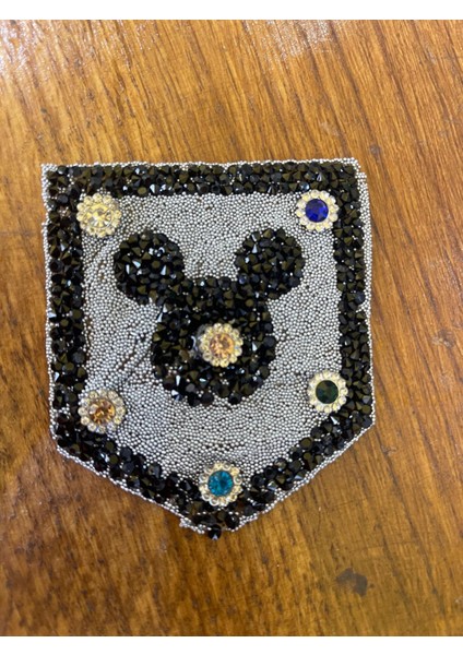 8x7 cm Ütü Ile Yapışan Taşlı Apolet Cep Aplike Arma Yama Dikiş Hobi Aksesuarı