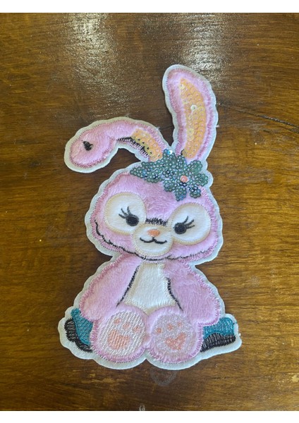 20X11 cm Peluş Kızgın Tavşan Aplike Arma Yama Dikiş Hobi