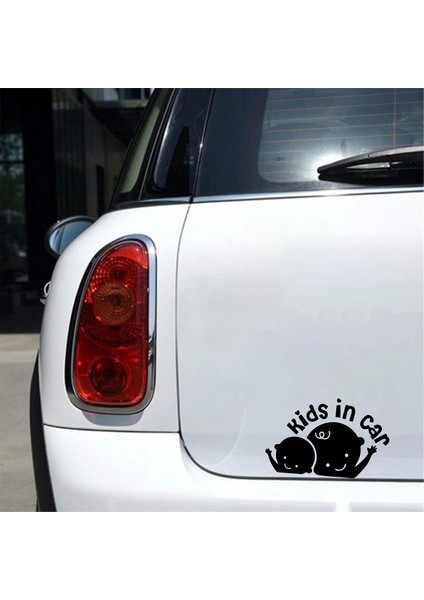 Kids In Car Araba Sticker Siyah 16X10 cm fiyatları