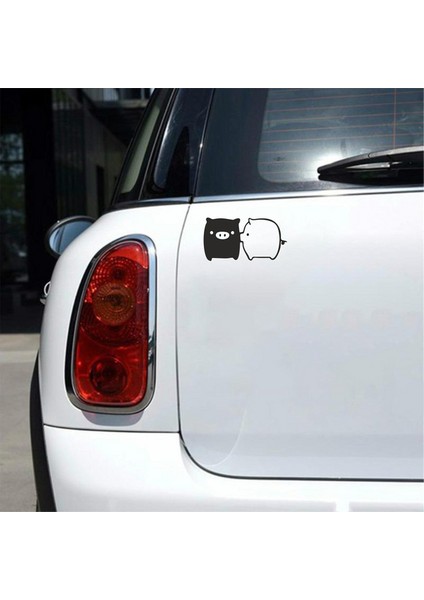 Sevimli Domuzlar Araba Sticker Siyah 23X12 cm fiyatları