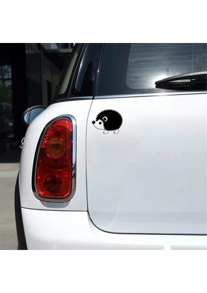 Sevimli Kirpi Araba Sticker Siyah 18X14 cm fiyatları