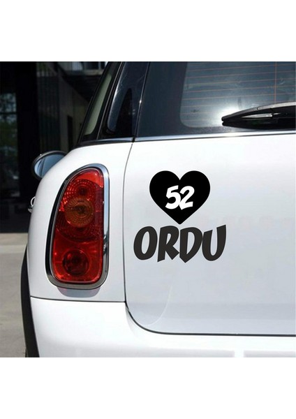Kalpli 52 Ordu Araba Sticker Siyah 20X15 cm fiyatları