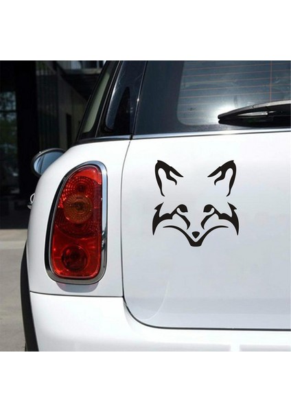 Tilki Kafası Araba Sticker Siyah 20X20 cm fiyatları