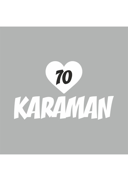 Kalpli 70 Karaman Araba Sticker Beyaz 20X15 cm