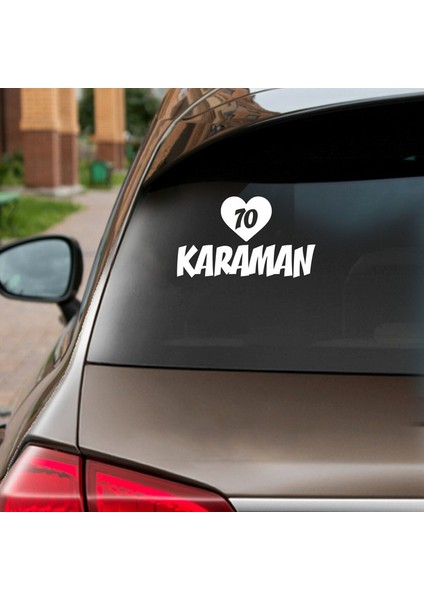 Kalpli 70 Karaman Araba Sticker Beyaz 20X15 cm
