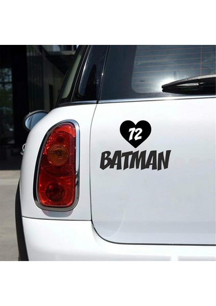 Kalpli 72 Batman Araba Sticker Siyah 20X15 cm fiyatları