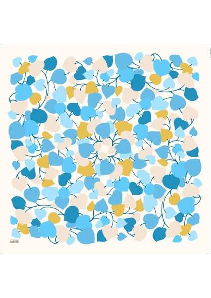Soft Bebe Mavisi Desenli Eşarp 6083-03