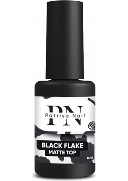Black Flake Top - 8 ml Kül Efekti Matte Top Coat